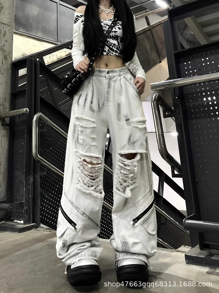 Distressed Ripped Jeans