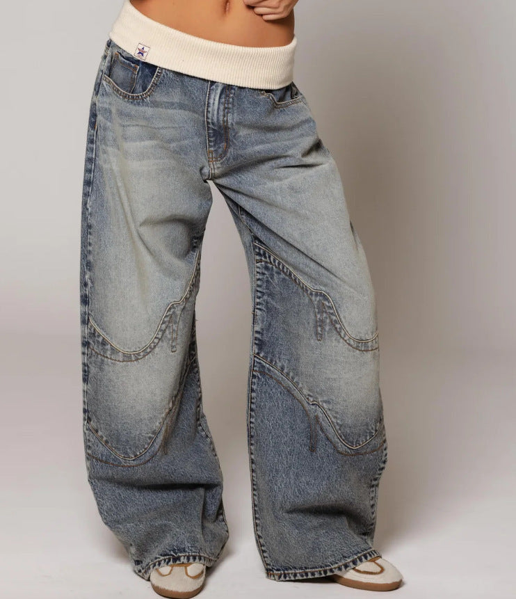 Retro Distressed Jeans