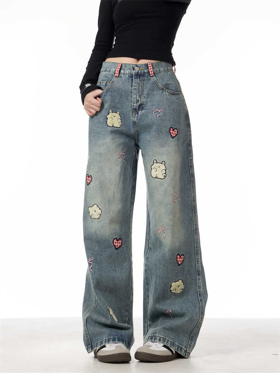 Lamb Embroidery Jeans