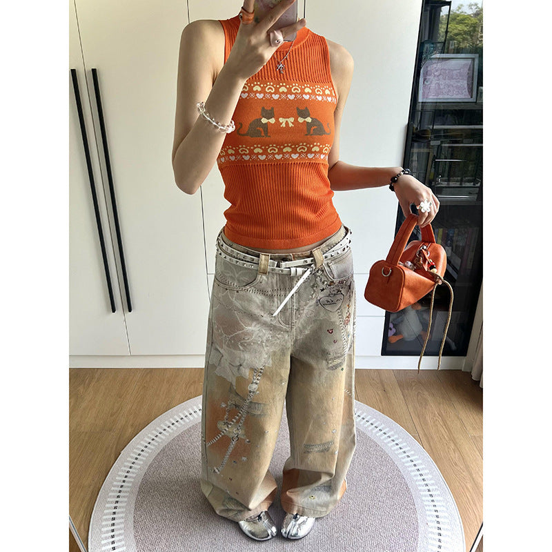 Inkjet Printed Jeans
