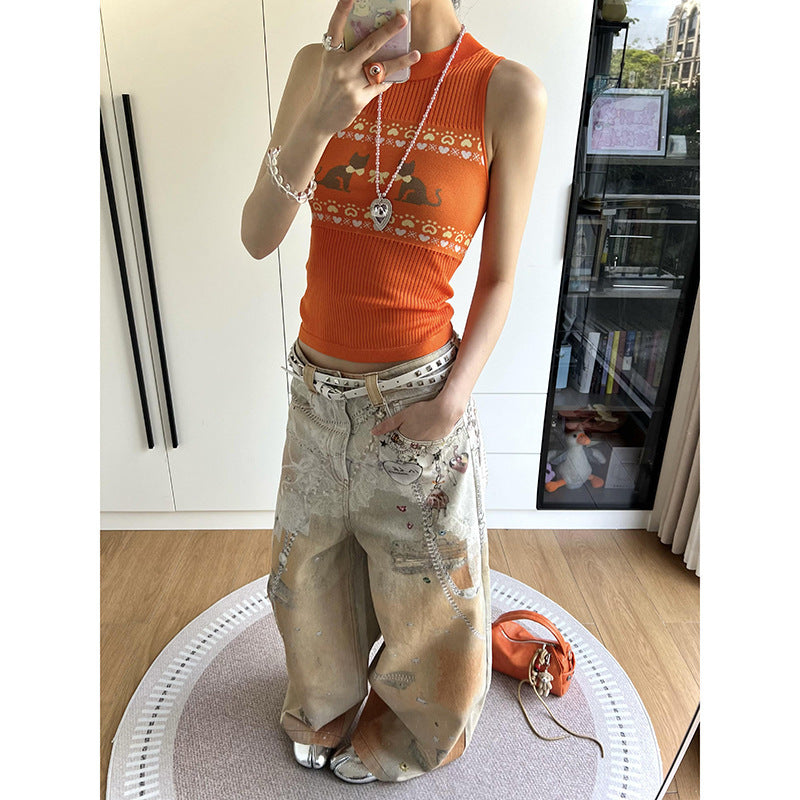 Inkjet Printed Jeans