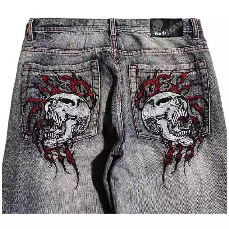Flaming Skull Jeans