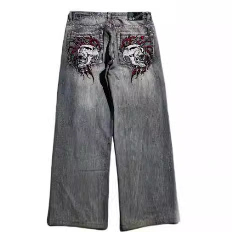 Flaming Skull Jeans