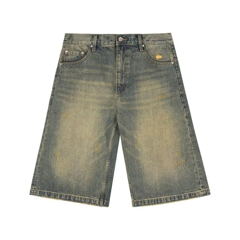 Ripped Denim Shorts