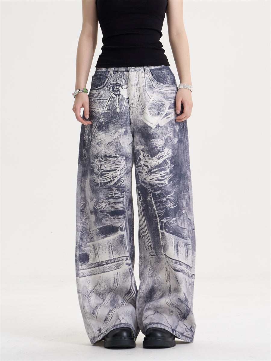 Printed Gradient Jeans