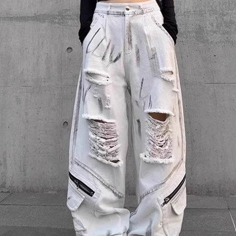 Distressed Ripped Jeans