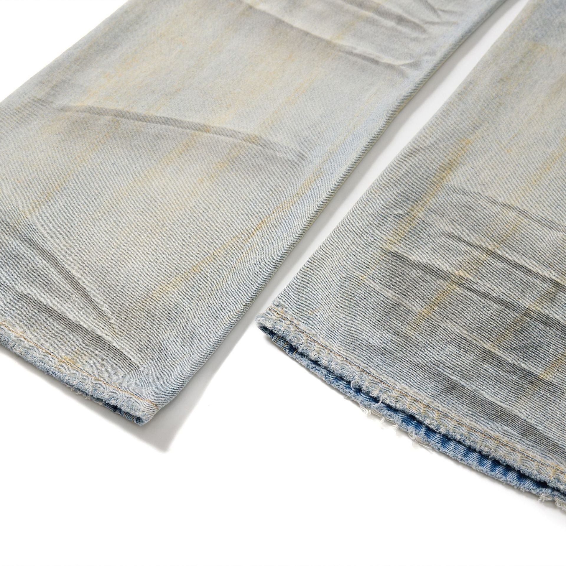 Blue Splash Ink Worn Jeans