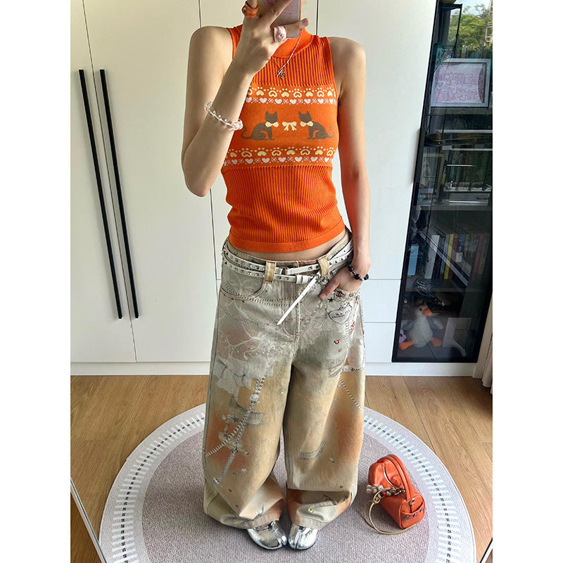 Inkjet Printed Jeans