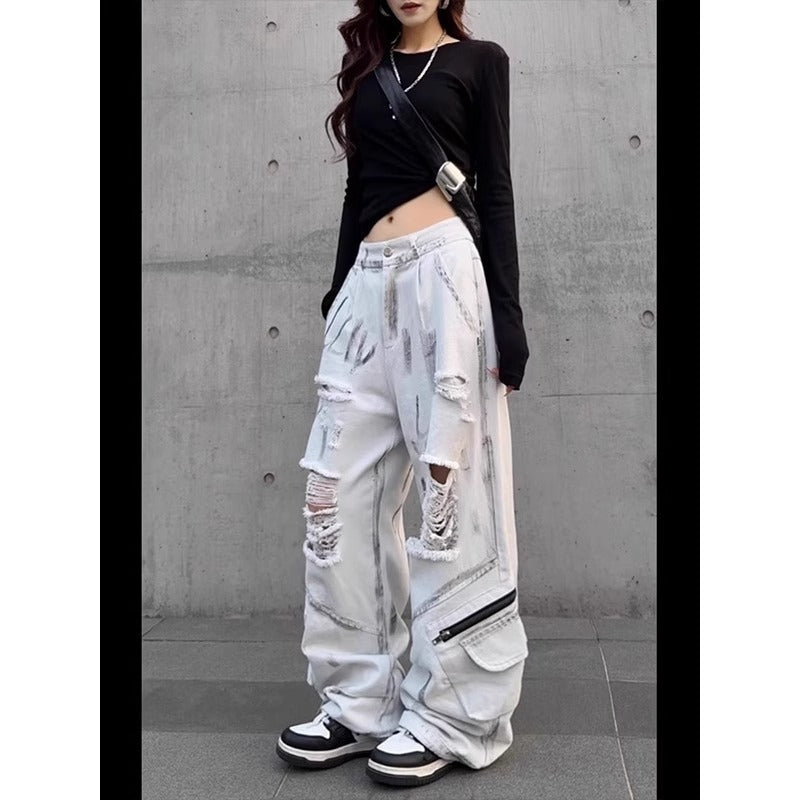 Distressed Ripped Jeans