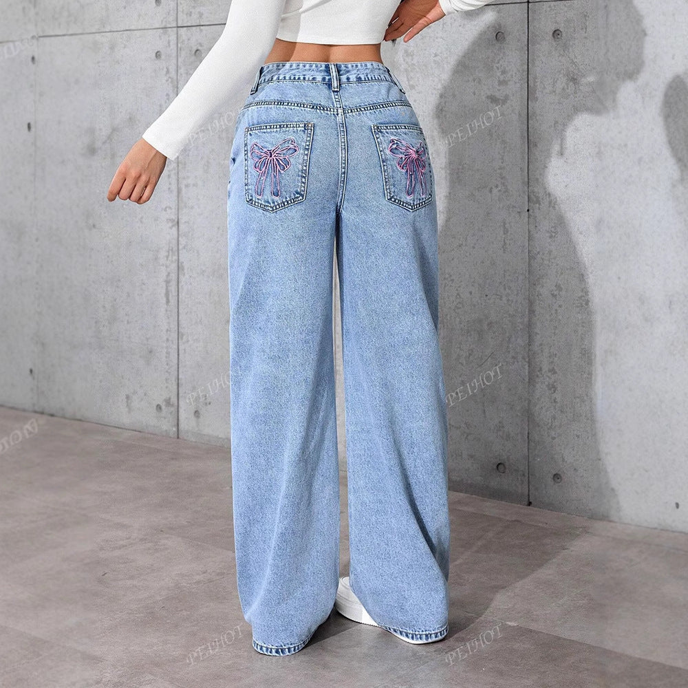 Butterfly Printed Jeans