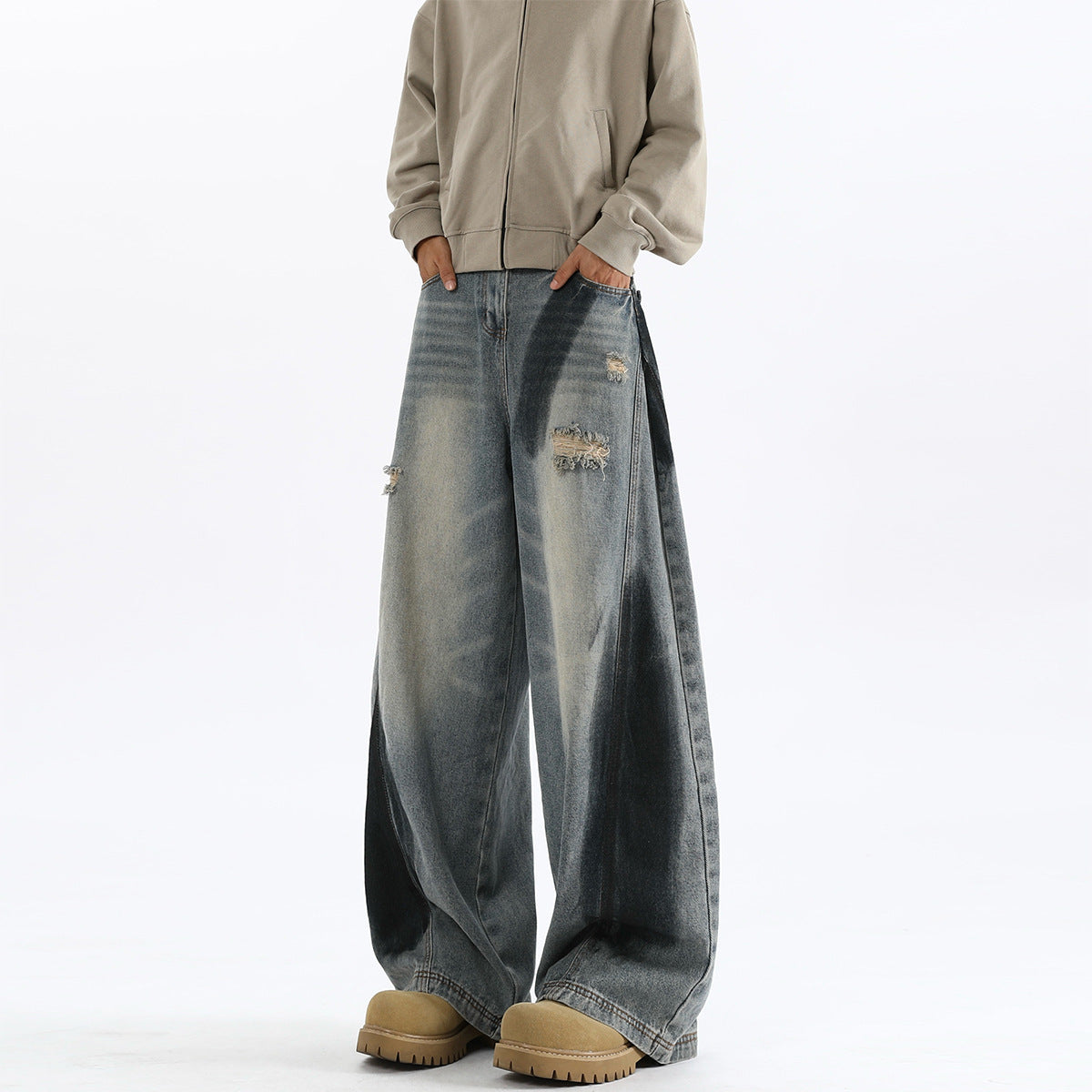 Splash Ink Ripped Jeans