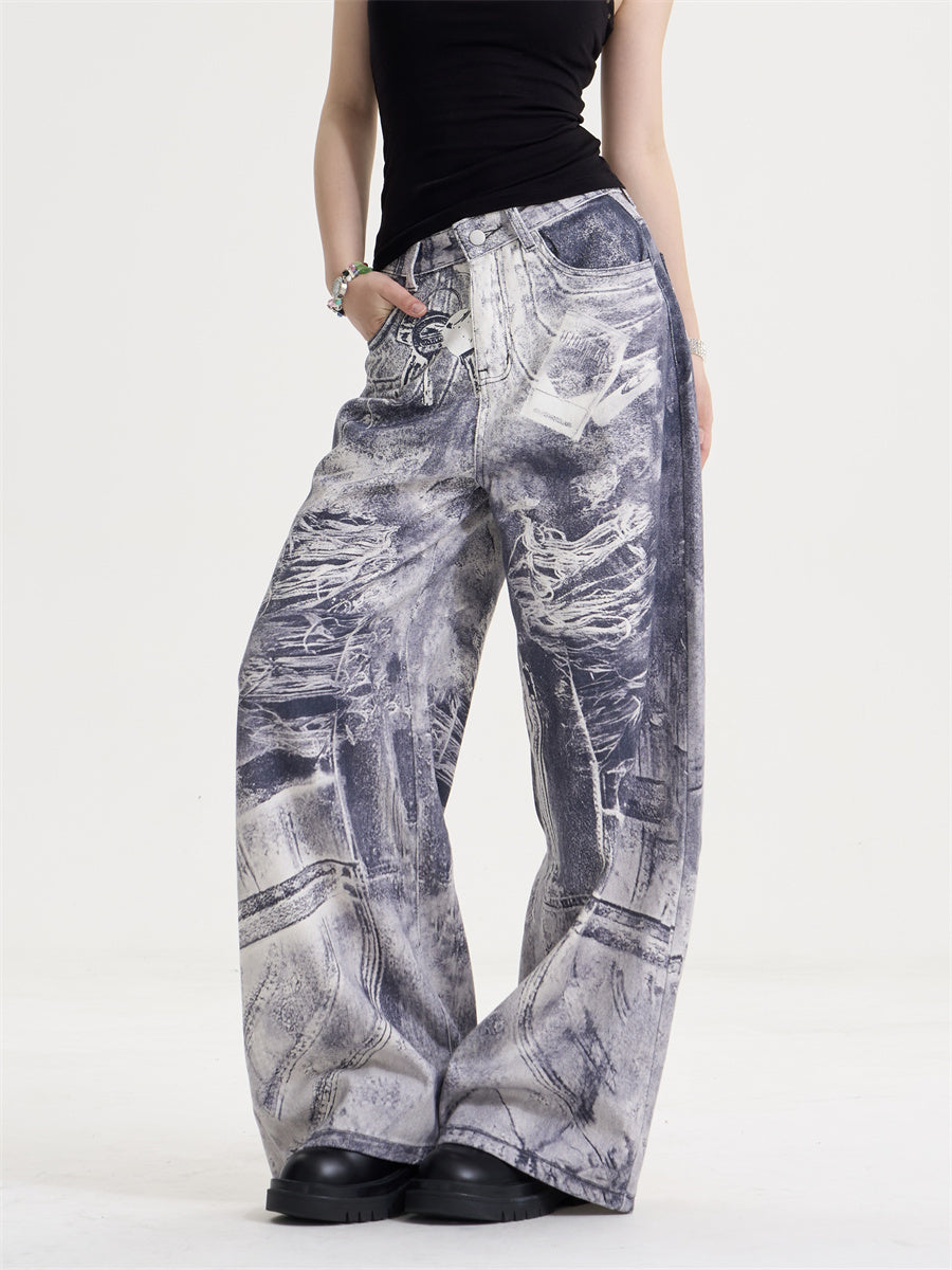 Printed Gradient Jeans