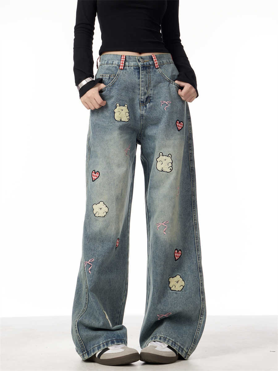 Lamb Embroidery Jeans