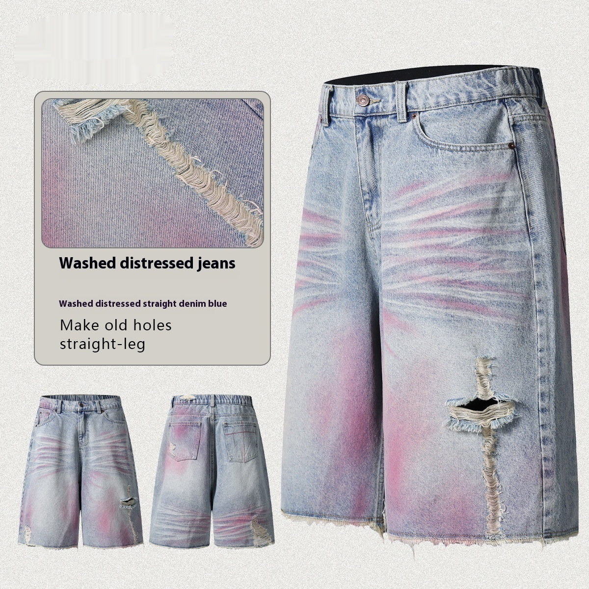 Worn Denim Shorts