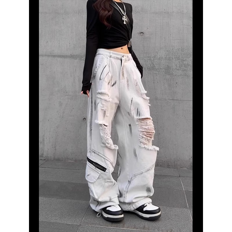 Distressed Ripped Jeans
