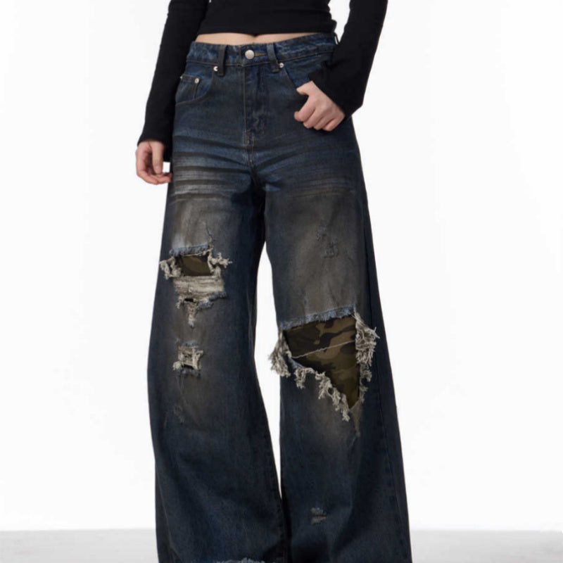 Patch Ripped Jeans
