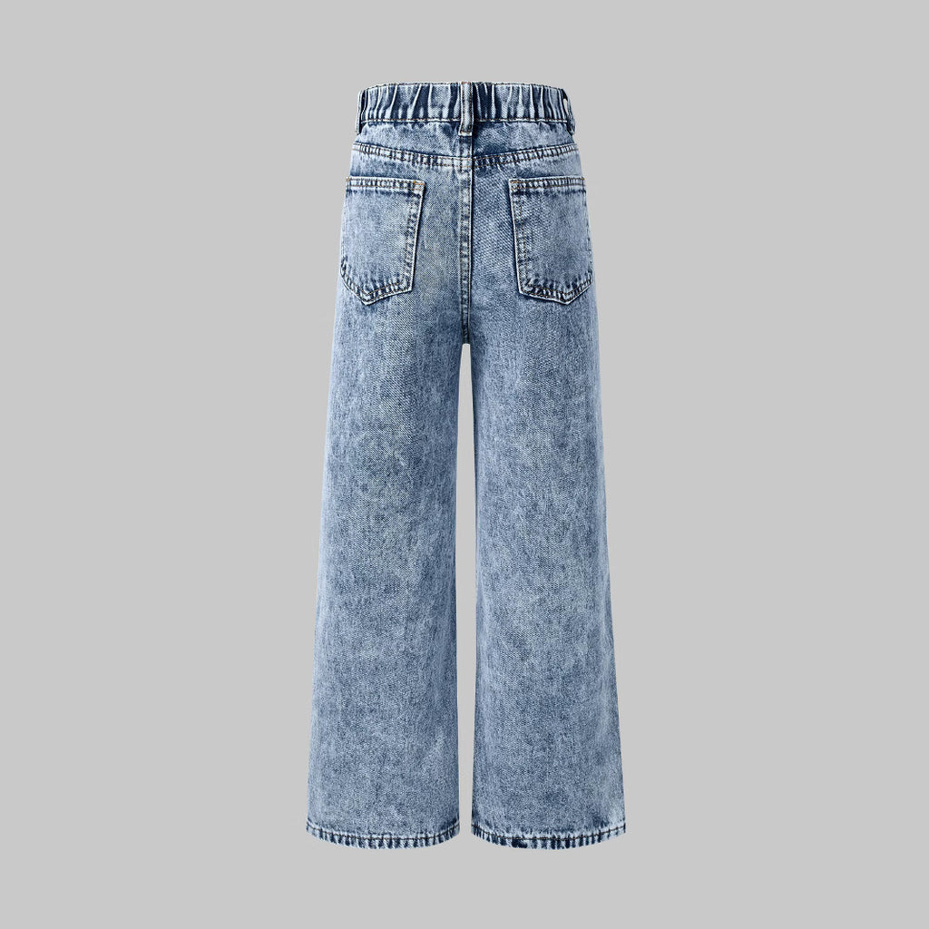 Snowflake Printed Jeans