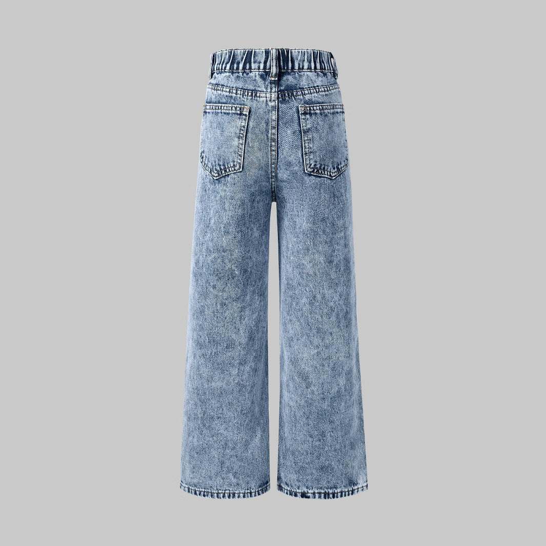 Snowflake Printed Jeans