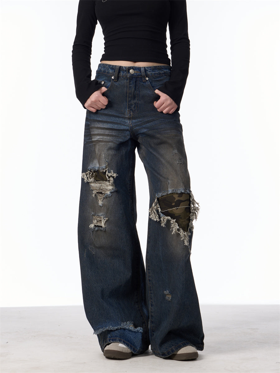 Patch Ripped Jeans