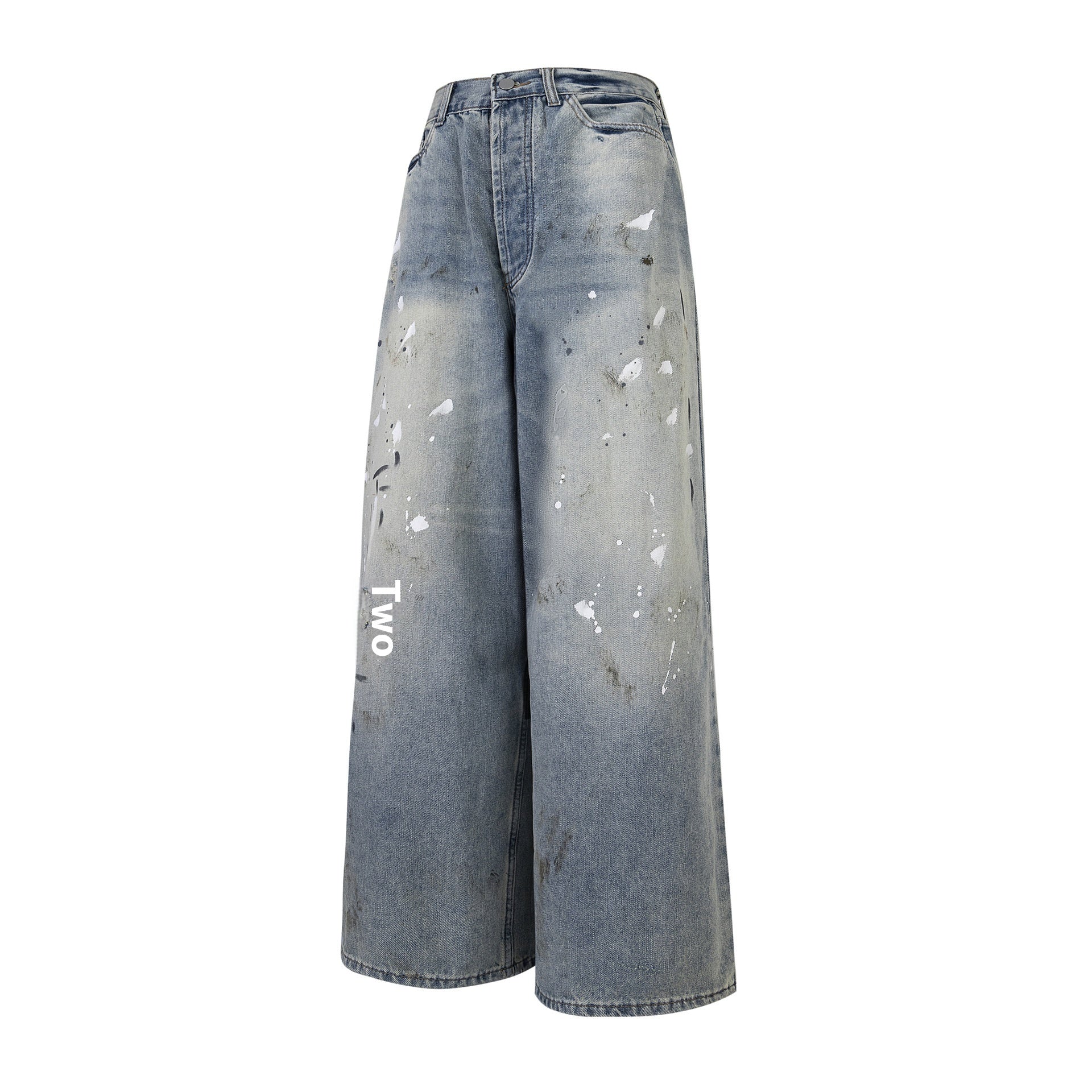 Distressed Mopping Jeans