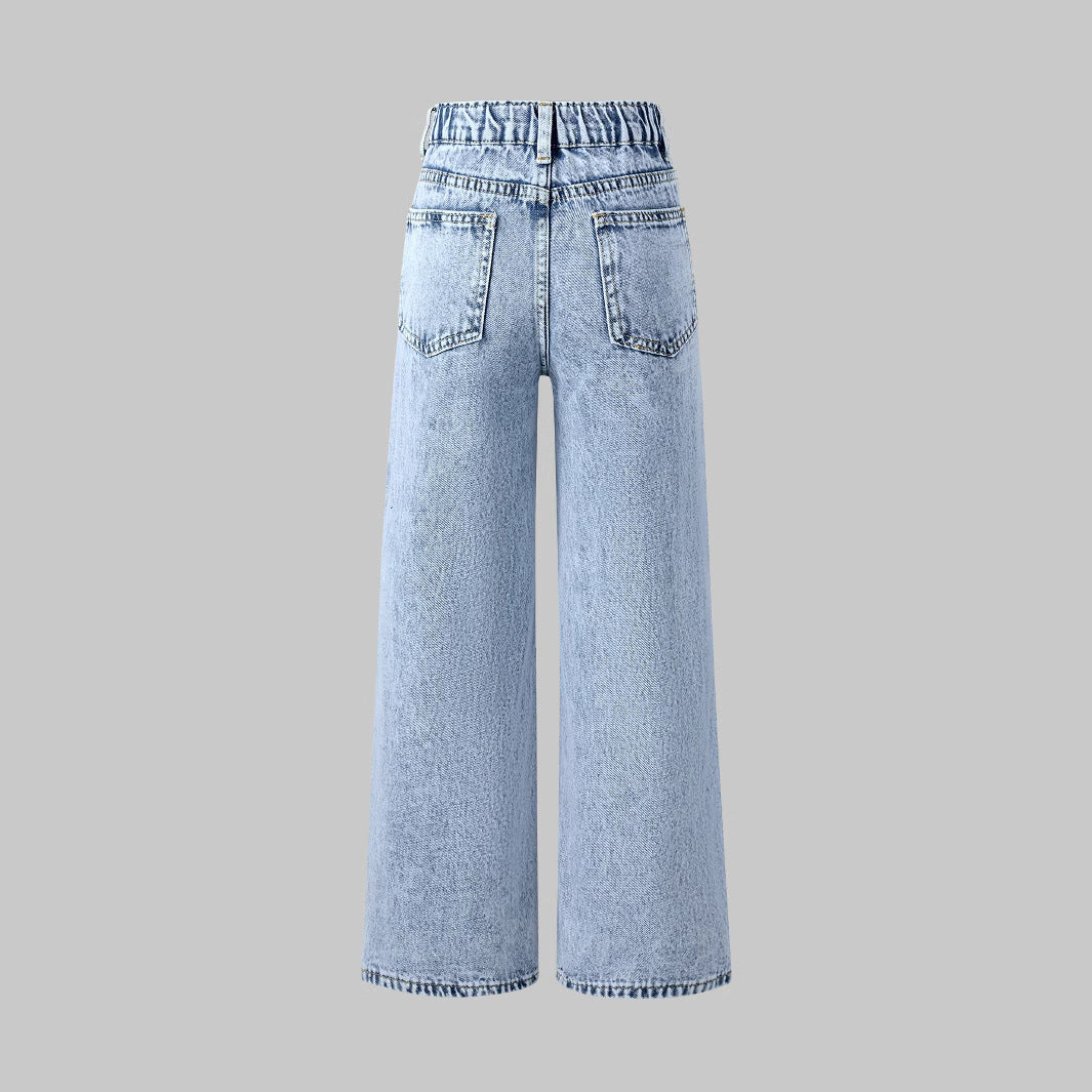 Snowflake Printed Jeans