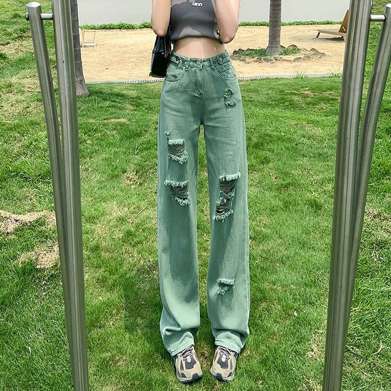 Emerald Ripped Jeans