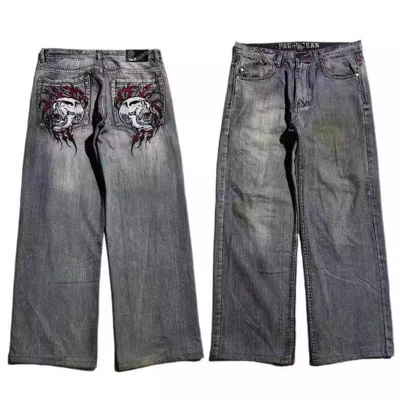 Flaming Skull Jeans