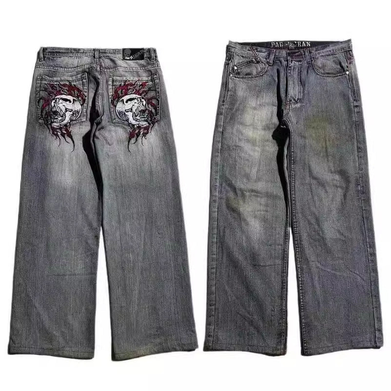 Flaming Skull Jeans