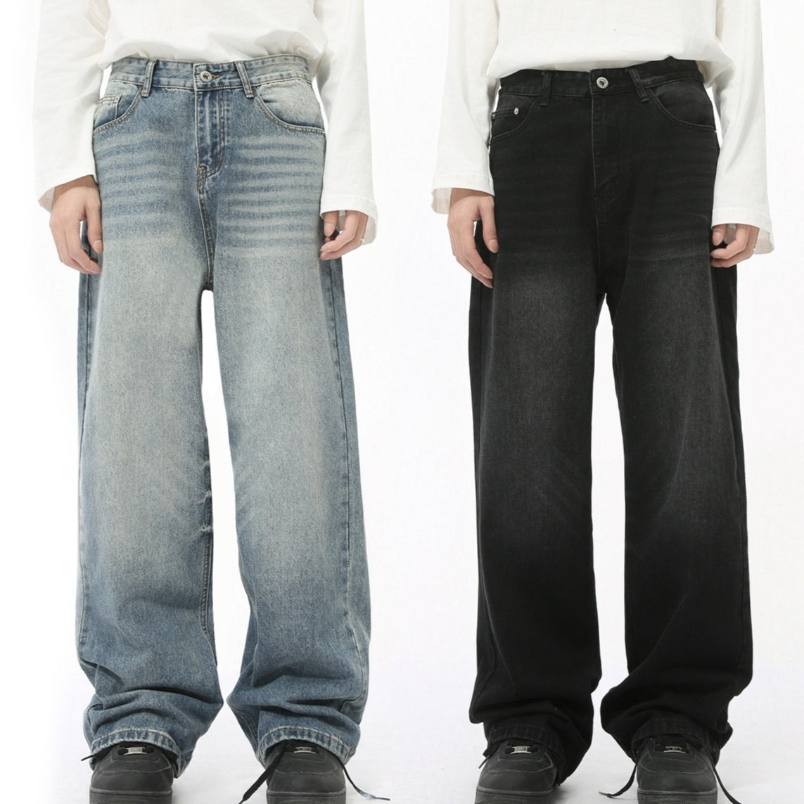 Straight Washed Jeans