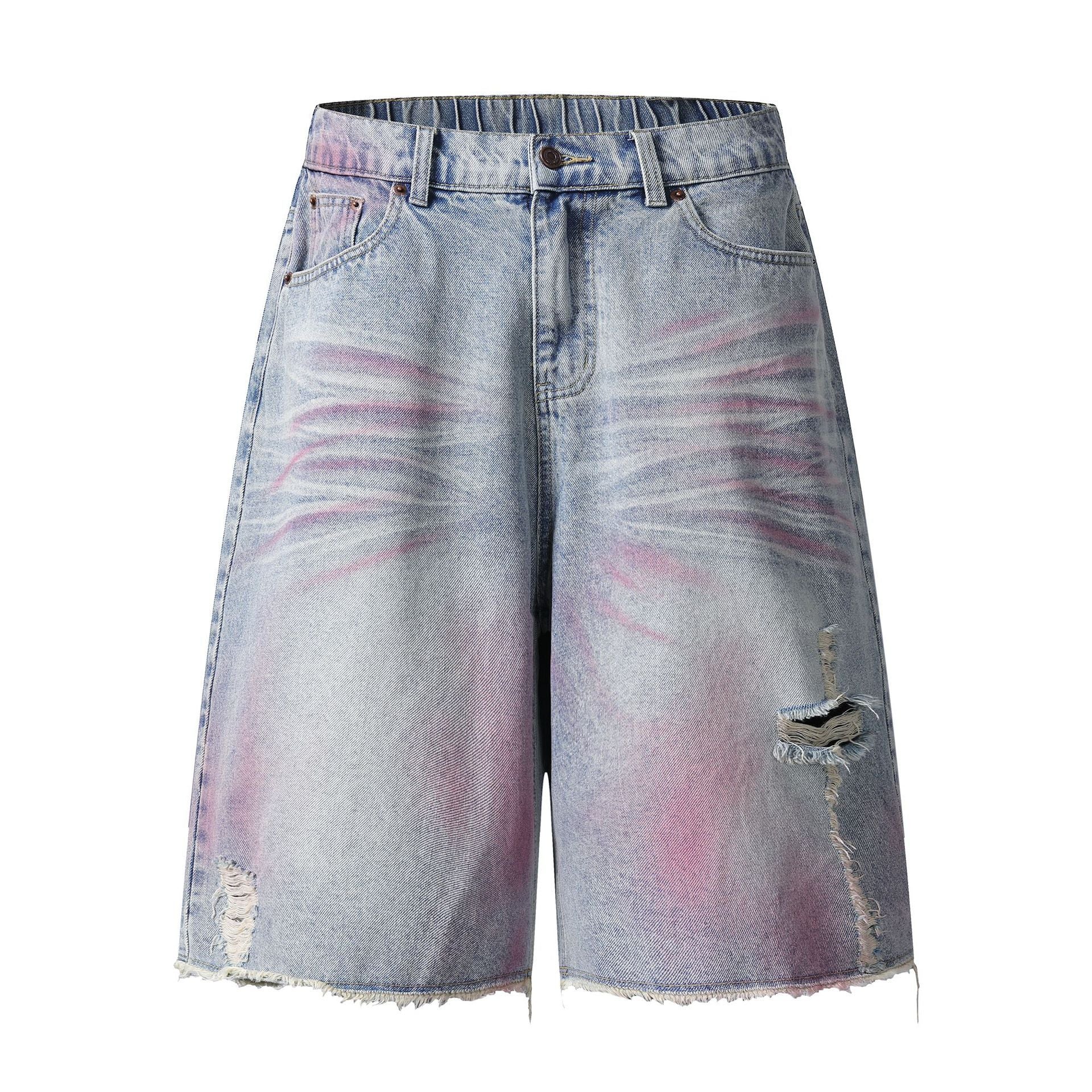 Worn Denim Shorts